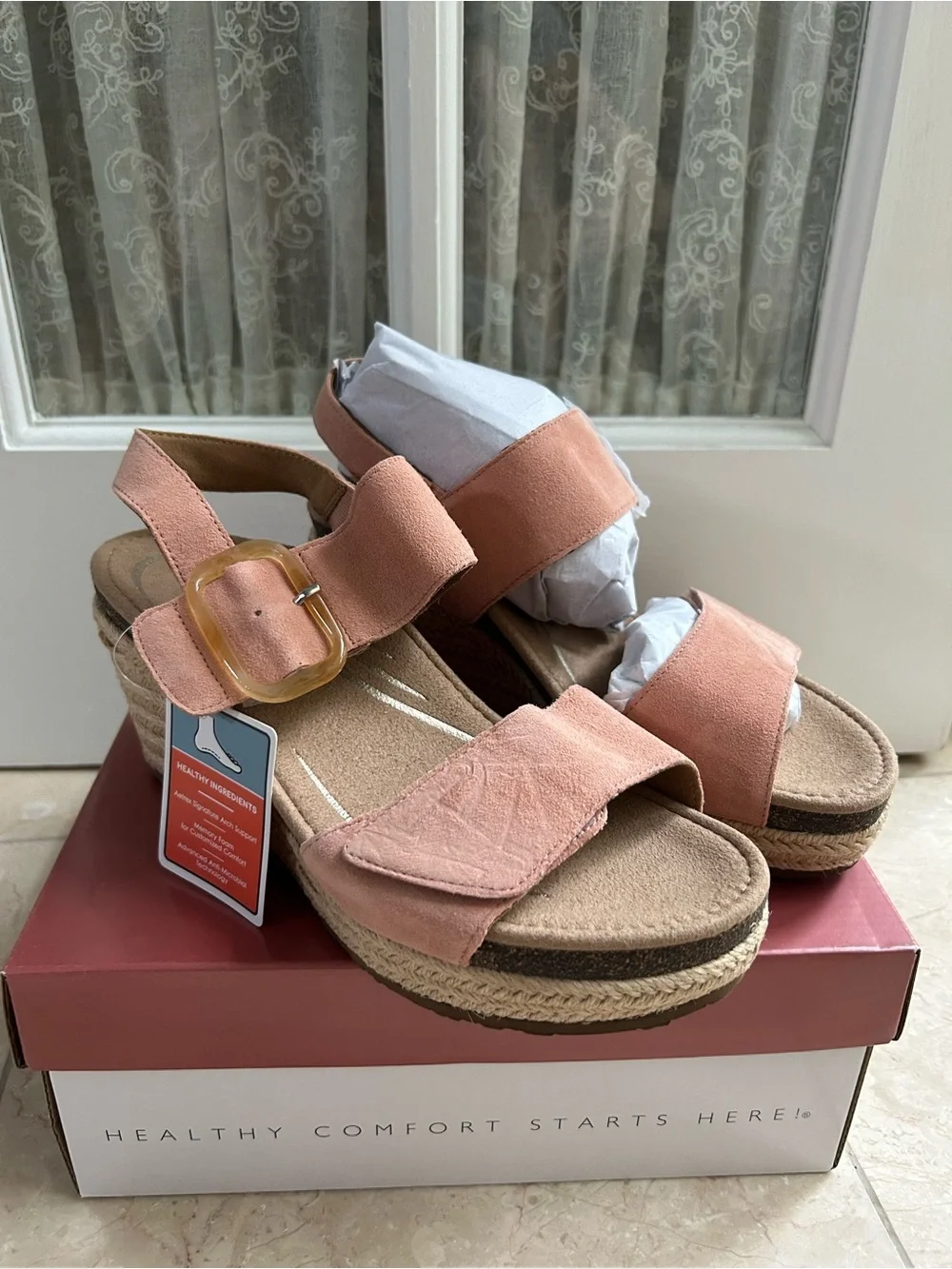 Aetrex Ashley Wedge Sandals